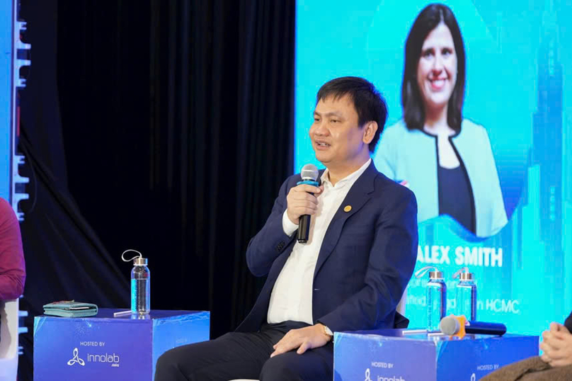 Bamboo Capital Group chairman Nguyen Ho Nam speaks at the Vietnam Innovation Summit 2024 held November 15-16, 2024 in HCMC, southern Vietnam. Photo courtesy of Bamboo Capital.