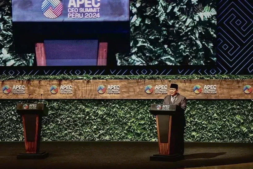 President Prabowo Subianto attends the APEC CEO Summit in Lima, Peru on November 14, 2024 (local time). Photo courtesy of jakartaglobe.id