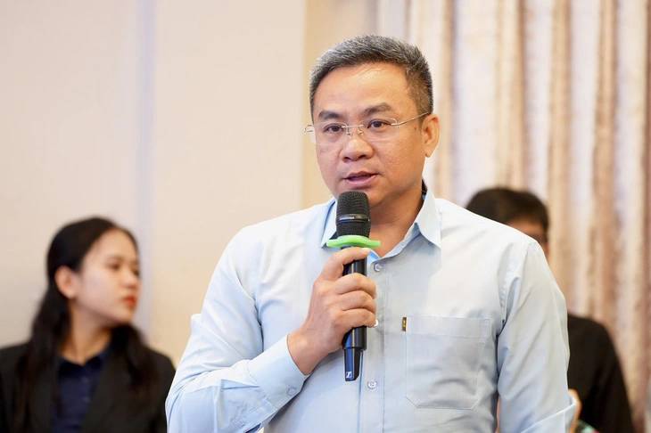 Nguyen Ngoc Luan, CEO of Meet More Coffee, speaks at a workshop on 'Supporting Vietnamese goods on e-commerce platforms,' Ho Chi Minh City, November 20, 2024. Photo courtesy of Tuoi Tre (Youth) newspaper.