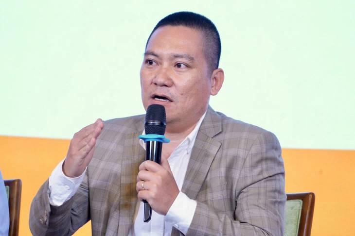 Nguyen Thanh Trung, director of Logistics Technology Solutions Company Limited (LTS), speaks at a workshop on 'Supporting Vietnamese goods on e-commerce platforms,' Ho Chi Minh City, November 20, 2024. Photo courtesy of Tuoi Tre (Youth) newspaper.