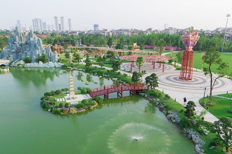 The Zen Park at the Vinhomes Smart City complex in Hanoi. Photo courtesy of Vinhomes.