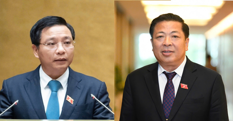 Minister of Finance Nguyen Van Thang (left) and Minister of Transport Tran Hong Minh. Photo courtesy of Toquoc.vn