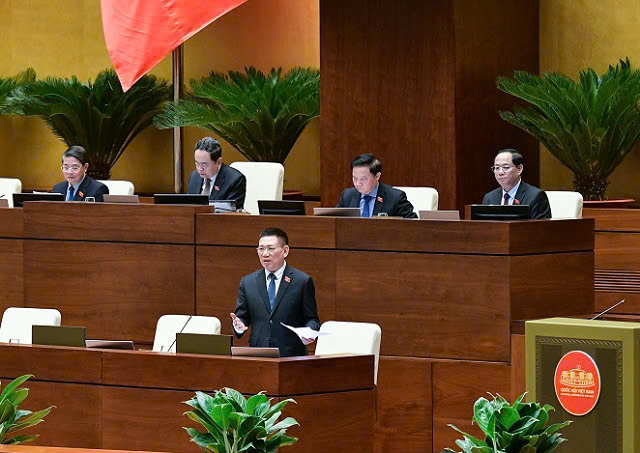  Deputy Prime Minister Ho Duc Phoc speaks at the ongoing National Assembly session. Photo courtesy of Vietstock.