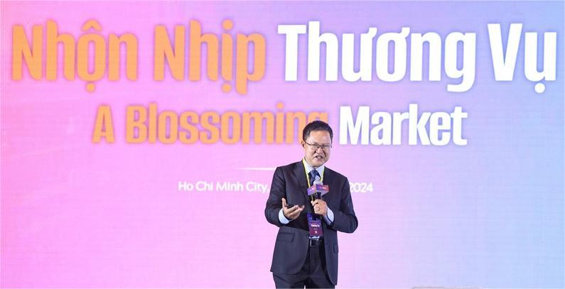 Nguyen Cong Ai, a partner at KPMG Vietnam, speaks at an M&A Vietnam forum held November 27, 2024 in Ho Chi Minh City. Photo courtesy of the forum.