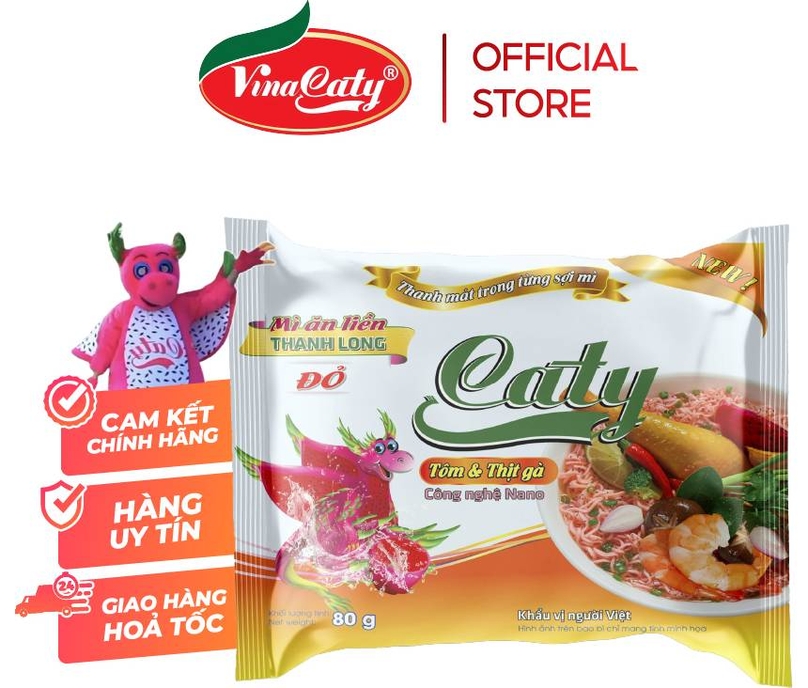 Caty dragon fruit noodles. Photo courtesy of Caty.