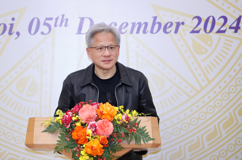 Nvidia founder, president and CEO Jensen Huang. Photo courtesy of the Vietnamese government's news portal.