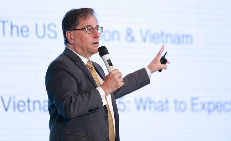 Michael Kokalari, chief economist at VinaCapital, speaks at a corporate governance forum in Ho Chi Minh City, December 5, 2024. Photo courtesy of the forum.