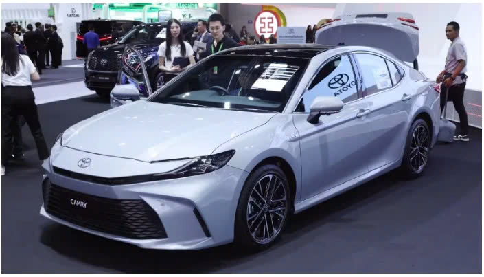 A Toyota Camry at the Thailand International Motor Expo 2024 on November 28, 2024 in Bangkok. Thailand has offered an olive branch to Japanese carmakers who helped turn the nation into Southeast Asia's regional auto hub. Photo courtesy of asia.nikkei.com.