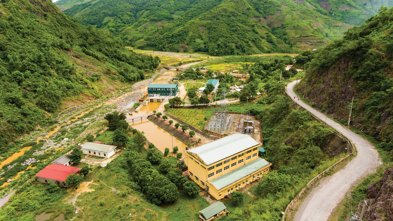 An aerial view of the Nam Chien hydroelectric plant in Muong La district, Son La province, northern Vietnam. Photo courtesy of Minh Ngoc Steel.