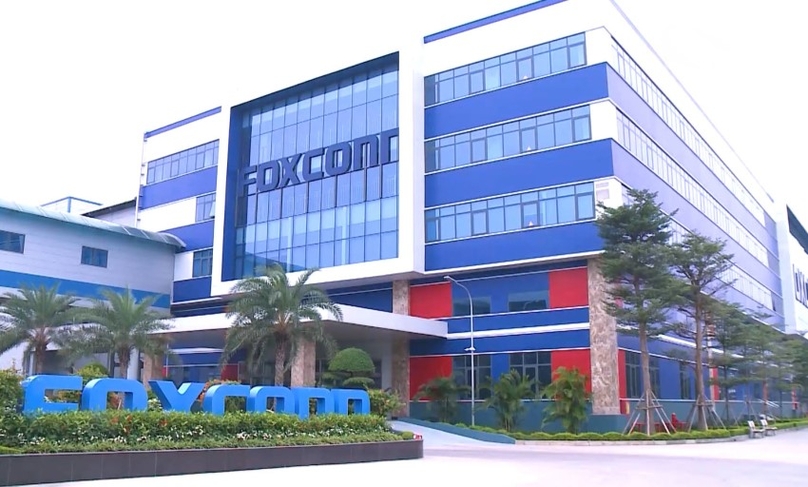 Một nhà máy Foxconn ở tỉnh Bắc Giang, miền Bắc Việt Nam. Ảnh do đài truyền hình Bắc Giang cung cấp.