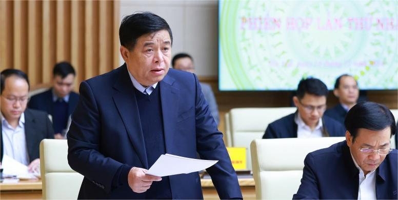 Minister of Planning and Investment Nguyen Chi Dung speaks at the inaugural meeting of the National Steering Committee for Semiconductor Industry Development in Hanoi, December 14, 2024. Photo courtesy of the government's news portal.