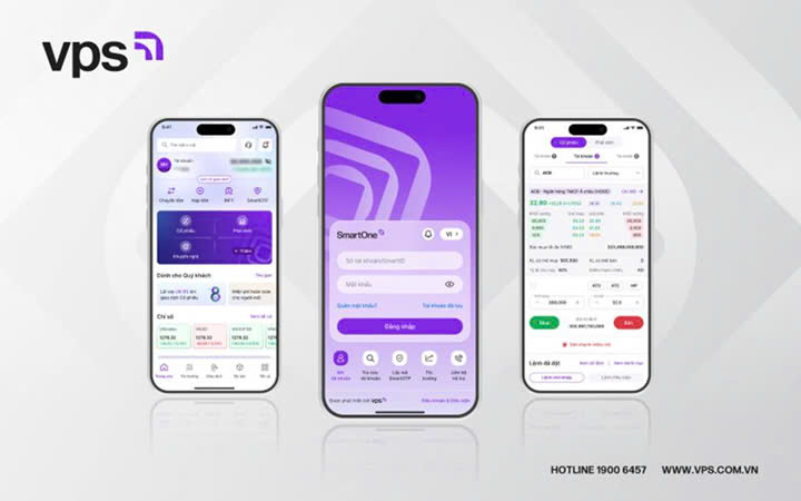 The new interface of Smartone - Vietnam's leading stock investment app. Photo courtesy of VPS.