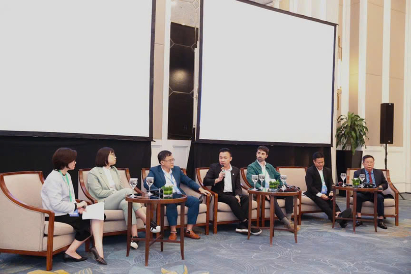 Dr. Hoang Trung Thanh, a representative of Bamboo Capital Group (center) affirms that the circular economy is not just a trend, but a necessary solution for protecting resources and promoting sustainable development in Vietnam. Photo courtesy of Bamboo Capital.