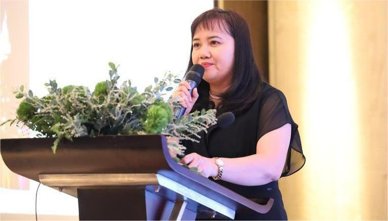 Tran Hai Yen, director of the Southern Investment Promotion Center under the Ministry of Planning and Investment, speaks at the Ho Chi Minh City and Guangdong-Hong Kong-Macao Greater Bay Area Investment & Business Forum in HCMC, December 17, 2024. Photo courtesy of ITPC.