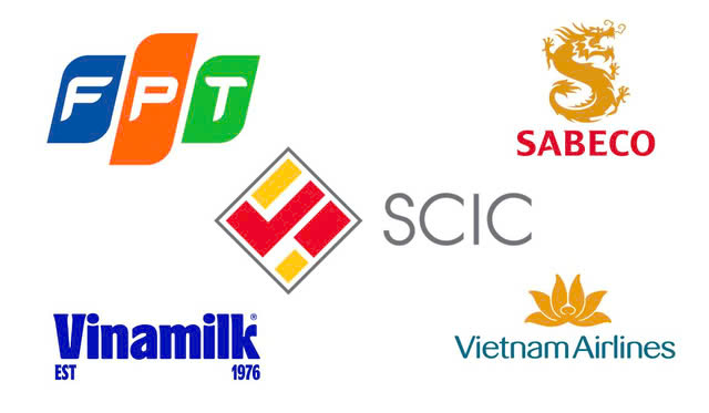 SCIC holds stakes in 110 companies, including FPT, Vinamilk, Vietnam Airlines and Sabeco. Photo courtesy of the companies.