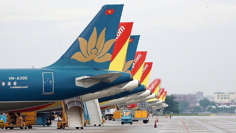 Aircraft park in an airport in Vietnam. Photo courtesy of the International Travel Network (ITN).