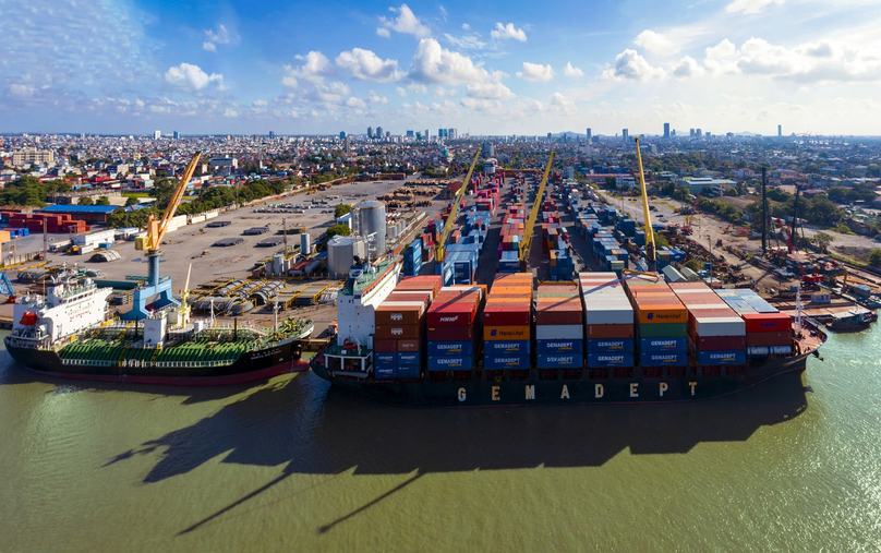 A port in Hai Phong city, northern Vietnam. Photo courtesy of Hai Phong Port JSC.