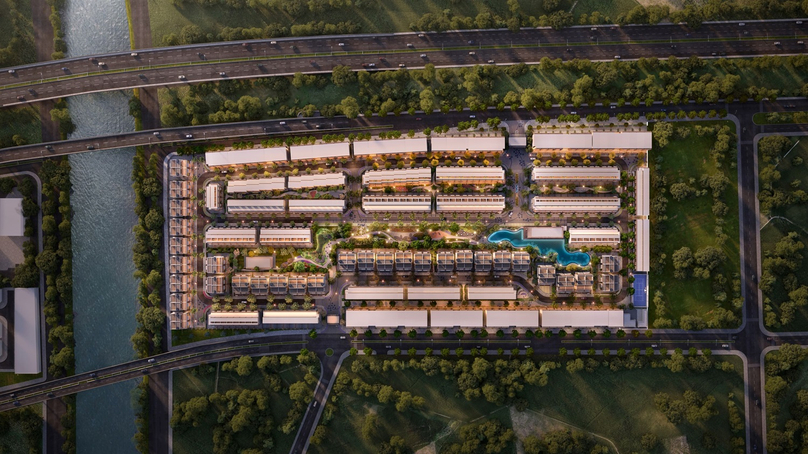 An illustration of the Senturia project by developer Tien Phuoc, located along an expressway in the central area of Thu Duc city, Ho Chi Minh City, southern Vietnam.