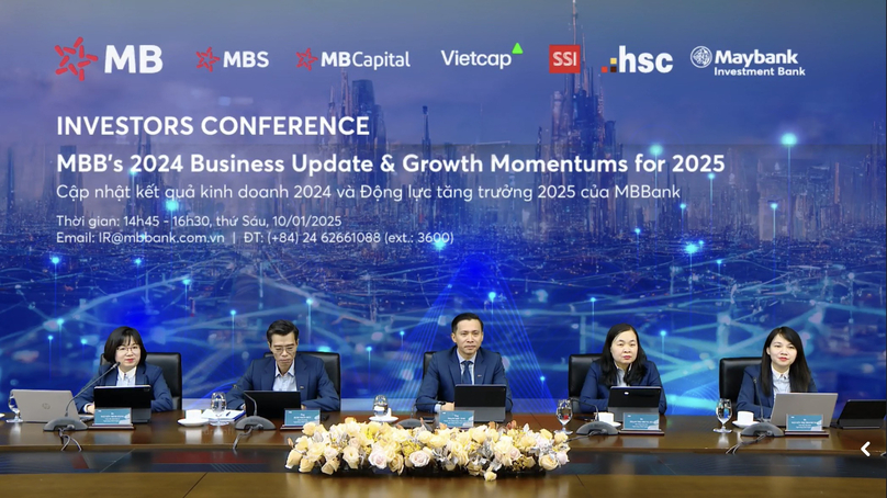 MB's online Investors Conference in Hanoi, January 10, 2024. Photo courtesy of MB.