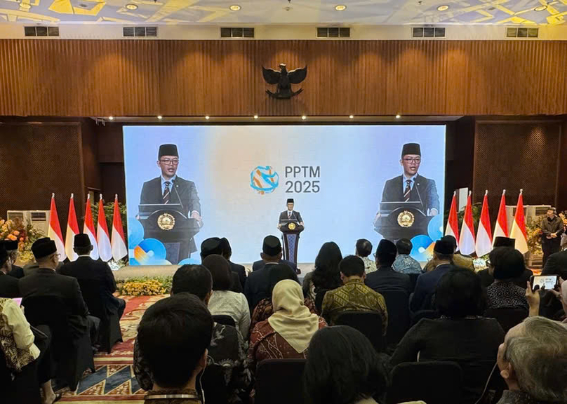  Sugiono at his first-ever annual address as foreign minister. Photo courtesy of VNA.