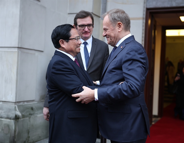 Vietnamese Prime Minister Pham Minh Chinh and his Polish counterpart Donald Tusk hold talks in Warsaw on January 16, 2024. Photo courtesy of Vietnam News Agency.