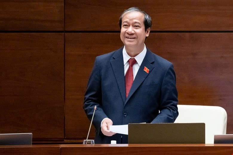 Minister of Education and Training Nguyen Kim Son. Photo courtesy of the National Assembly's news portal.