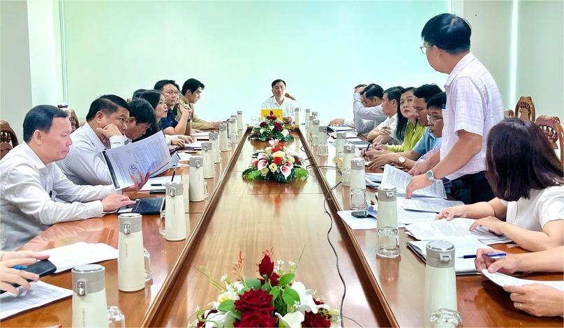 Ba Ria-Vung Tau Vice Chairman Nguyen Cong Vinh (center) chairs a meeting with LSP in Ba Ria-Vung Tau province, southern Vietnam, January 21, 2025. Photo courtesy of Ba Ria-Vung Tau news portal.