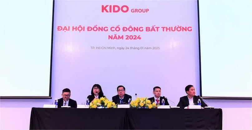 At the Extraordinary General Meeting of Shareholders (EGM) of Kido Group in Ho Chi Minh City on January 24, 2025. Photo courtesy of the company.