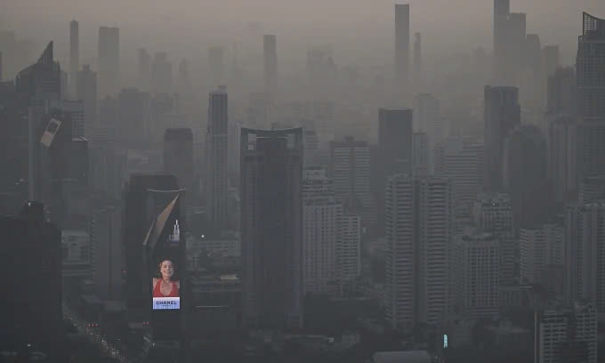 Air pollution in Bangkok, Thailand on January 20, 2025. Photo courtesy of AFP/VNA.