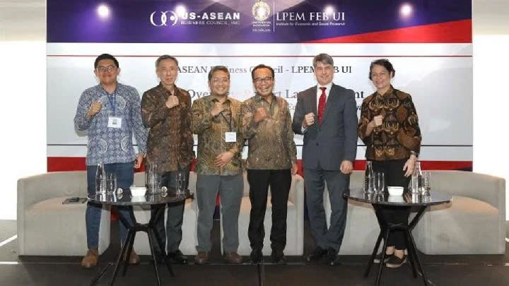 USABC and Institute for Economic and Social Research, University of Indonesia (LPEM-FEBUI) launches a policy report 'Navigating Opportunities: Nurturing Dynamic Economic Policies in Indonesia'. Photo courtesy of US-ASEAN Business Council.