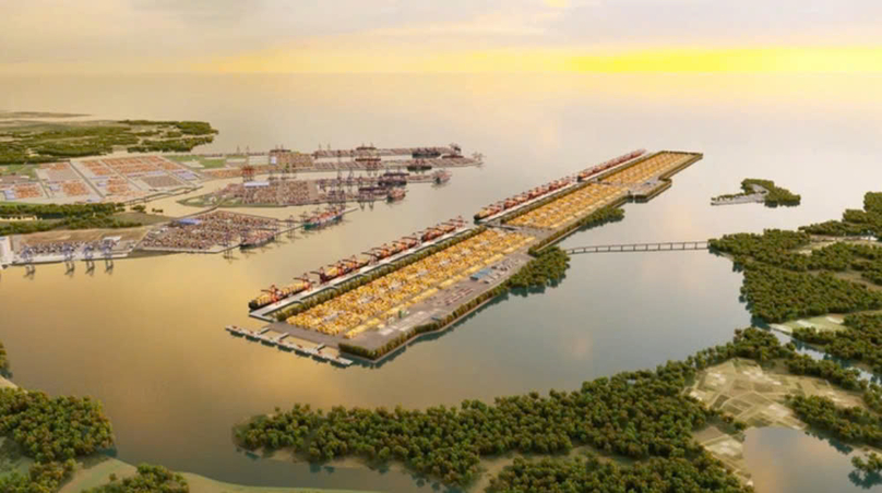 An illustration of the Can Gio International Transshipment Port in Ho Chi Minh City, southern Vietnam. Photo courtesy of VIMC.