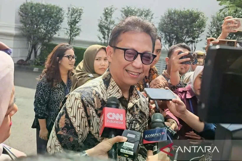 Health Minister Budi Gunadi Sadikin at the Presidential Palace in Jakarta. Photo courtesy of Antara.