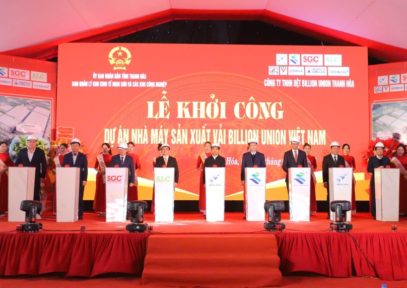 Billion Union holds a ground breaking ceremony in Thanh Hoa province, central Vietnam, on February 17, 2025. Photo courtesy of Cong Thuong (Industry-Trade) newspaper.