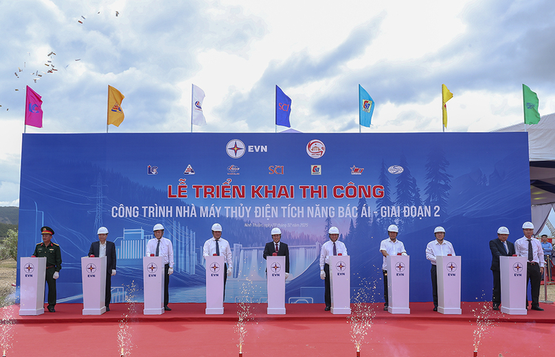 EVN holds a groundbreaking ceremony for phase 2 of Bac Ai pumped storage hydropower plant in Ninh Thuan province, south-central Vietnam, February 22, 2025. Photo courtesy of EVN.