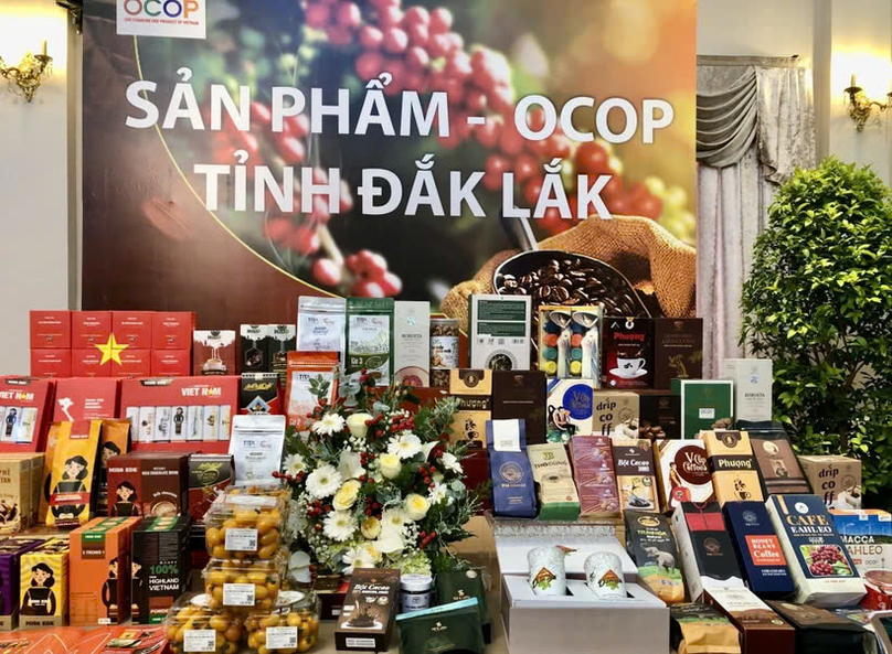  A variety of OCOP coffee products of Dak Lak province on display. Photo courtesy of VNA.