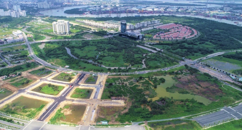 Thu Thiem New Urban Area, Thu Duc city in Ho Chi Minh City, southern Vietnam. Photo by Pham Vu/The Investor.