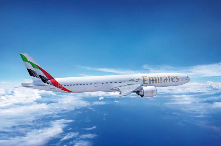 An Emirates plane. Photo courtesy of the airline.