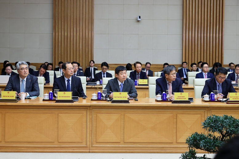 South Korean corporate leaders at the forum in Hanoi, February 4, 2025. Photo courtesy of the government's news portal.