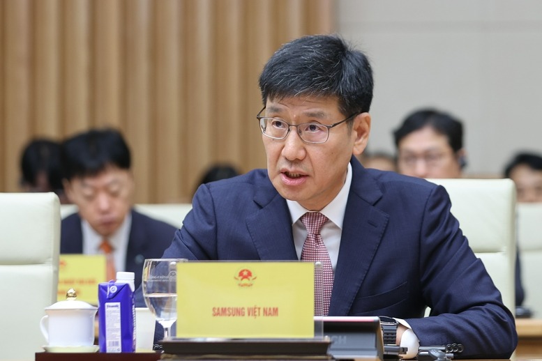 Na Ki Hong, general director of Samsung Vietnam. Photo courtesy of the government's news portal.