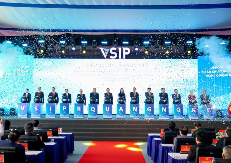 VSIP Quang Ngai holds a groundbreaking ceremony in Quang Ngai province, central Vietnam, March 12, 2025. Photo courtesy of Quang Ngai newspaper.