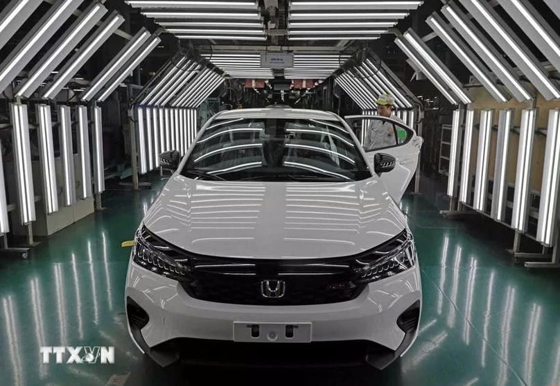 At Honda’s Phuc Yen plant in Vinh Phuc province. Photo courtesy of VNA.