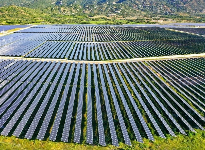 A view of the solar farm of Trungnam Solar Power in Thuan Bac district, Ninh Thuan province, central Vietnam. Photo courtesy of Trungnam Group.