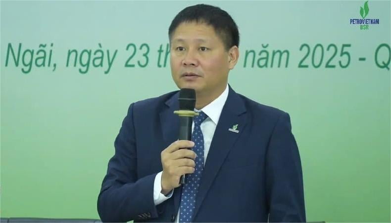 BSR chairman Bui Ngoc Duong speaks at the 2025 AGM in Quang Ngai province, central Vietnam, April 23, 2025. Photo by The Investor/My Ha.