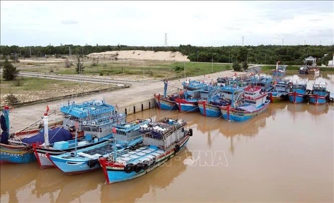 Fisshing vessels in Quang Binh province. Photo courtesy of VNA.