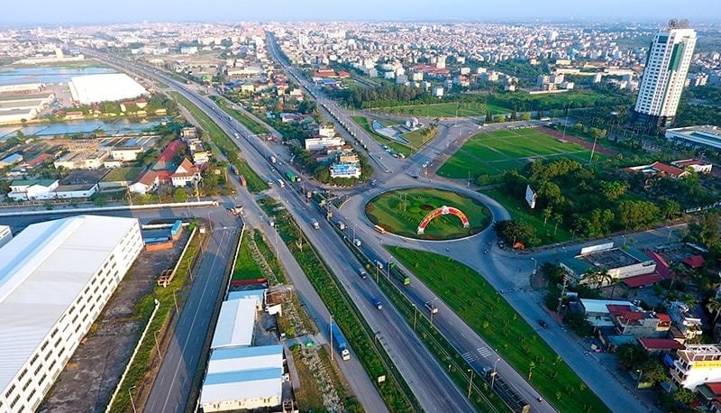 An aerial view of Hai Duong province. Photo courtesy of Hai Duong's news portal.