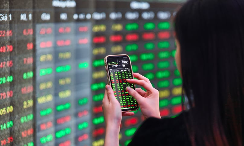 An investor tracks market developments. Photo by the Investor/Trong Hieu.