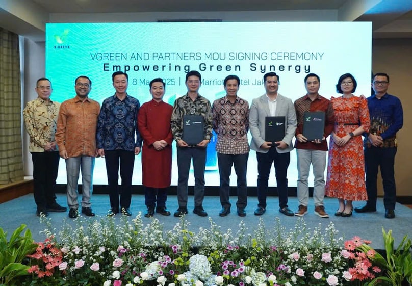 V-GREEN collaborates with Chargecore, Chargepoint, Amarta Group, and CVS to implement a project with a total investment of up to $300 million. Photo courtesy of VinFast.