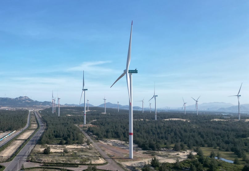 A wind power project in Nhon Hoi Economic Zone, Binh Dinh province, south-central Vietnam. Photo by The Investor/Nguyen Tri.