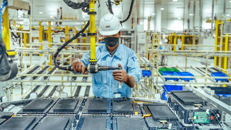 A worker of an electronics factory in Vietnam. Photo by The Investor/Bao Lam.