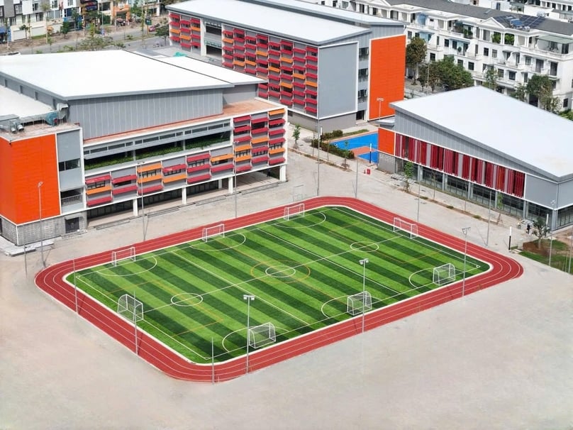 Illustration of Singapore International School (SIS) in Le Chan district, Hai Phong city, northern Vietnam.